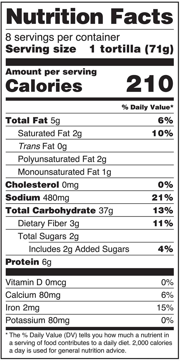 Happy Belly Tortillas, Flour, 16 oz, 10 Count