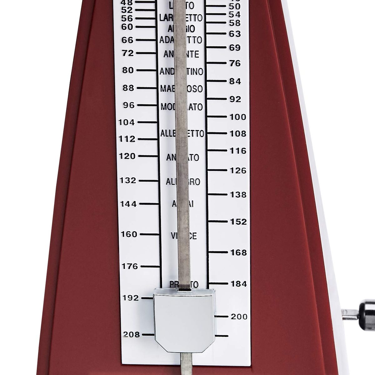 AmazonBasics Mechanical Metronome - Steel Movement - Red (Renewed)