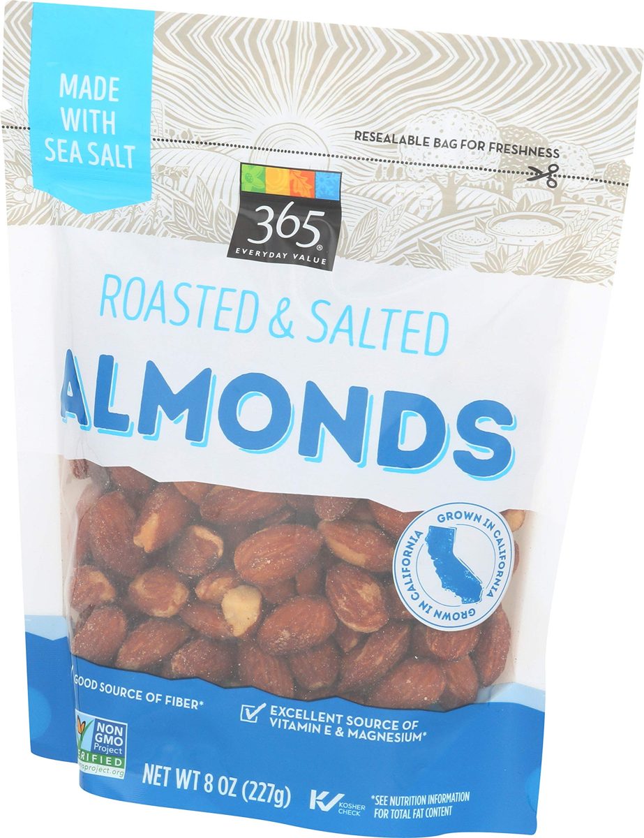 365 Everyday Value, Almonds, Roasted & Salted, 8 oz