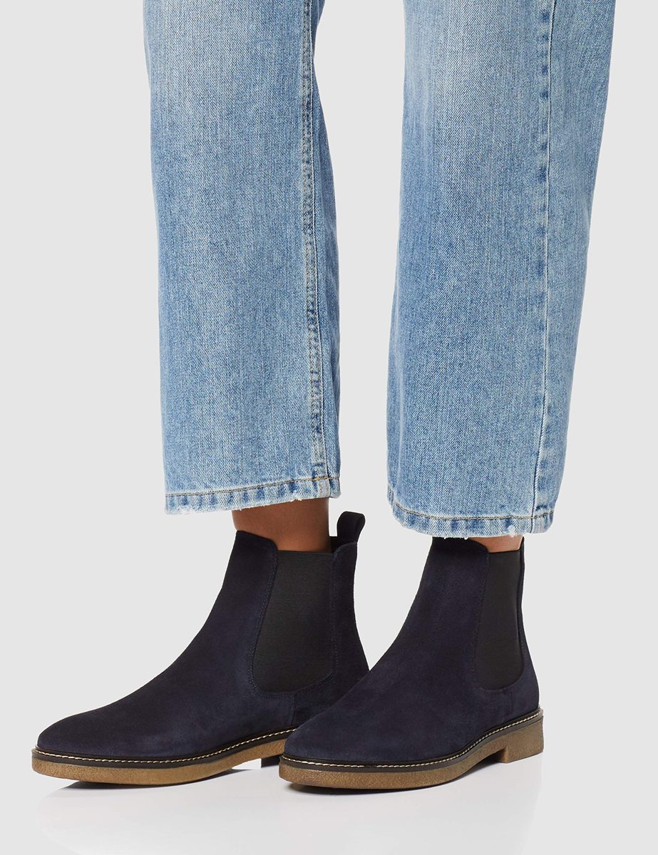 find. DREPY-001 Chelsea Boots, Blue (Navy Navy), 5 UK