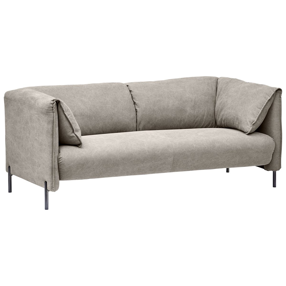 Amazon Brand – Rivet Cyprus Mid-Century Modern Loveseat, 72"W, Light Grey
