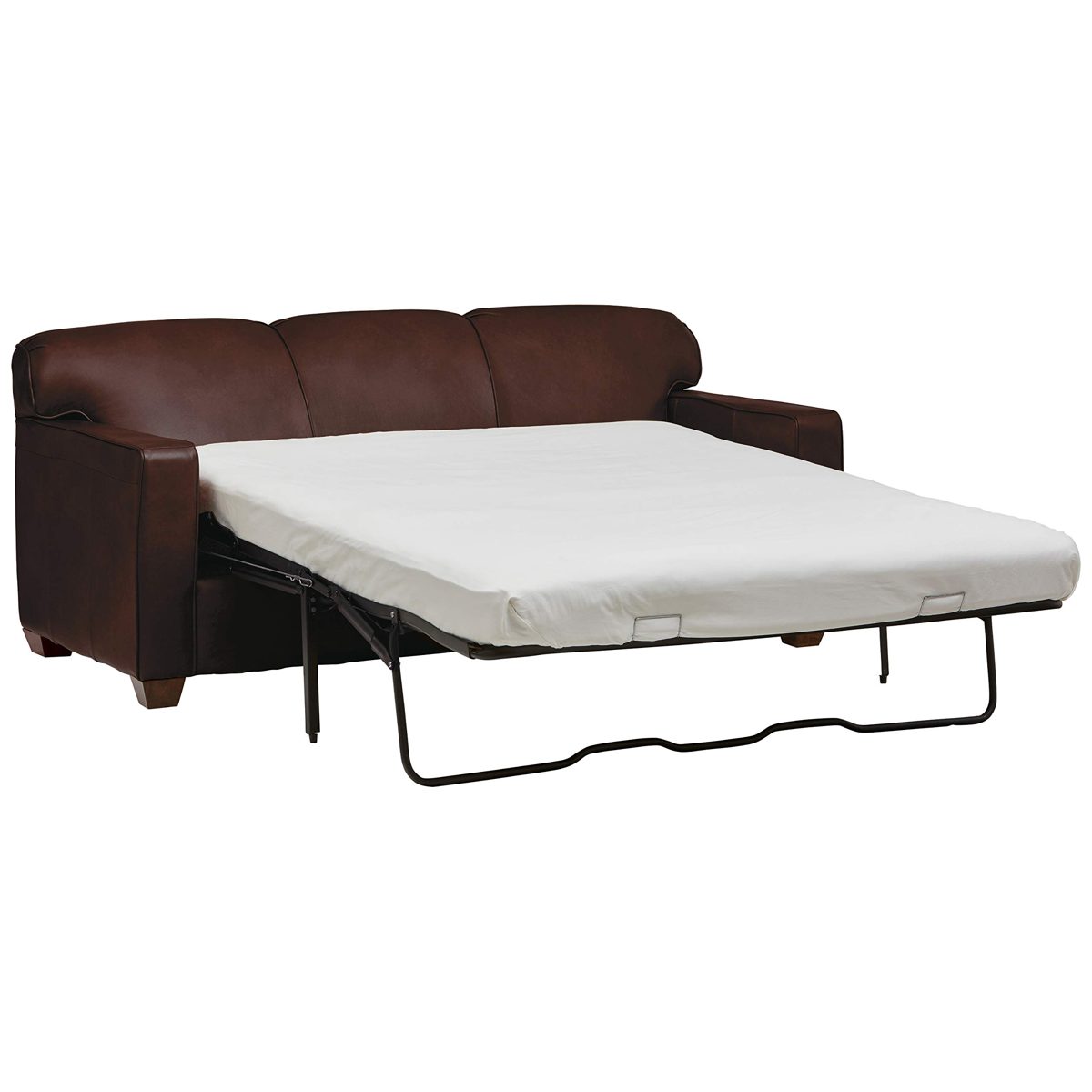 Amazon Brand – Stone & Beam Fischer Queen-Sized Sleeper Sofa, 79"W, Driftwood Leather