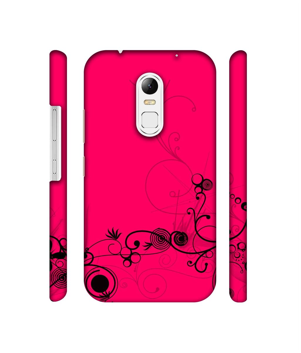 Amazon Brand - Solimo Designer Black Pattern on Pink 3D Printed Hard Back Case Mobile Cover for Lenovo Vibe X3