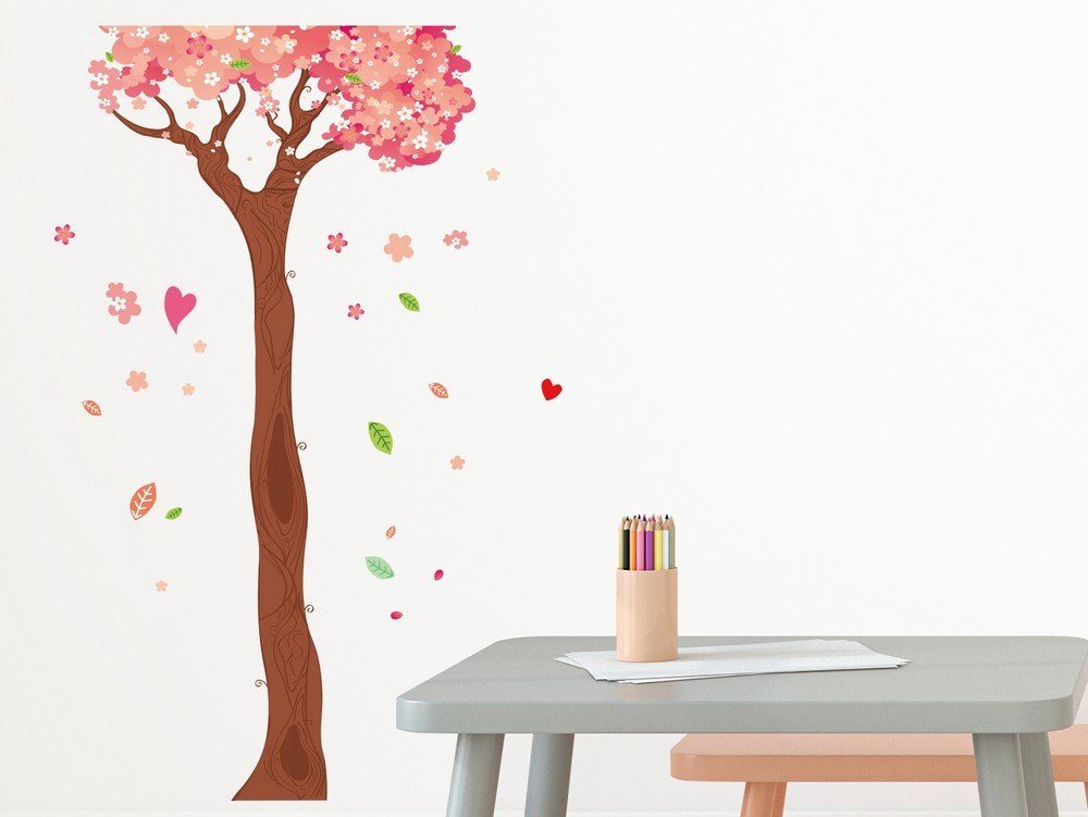 Amazon Brand - Solimo Wall Sticker for Home(Blossoming Tress, Ideal Size on Wall, 74 cm x 113 cm)