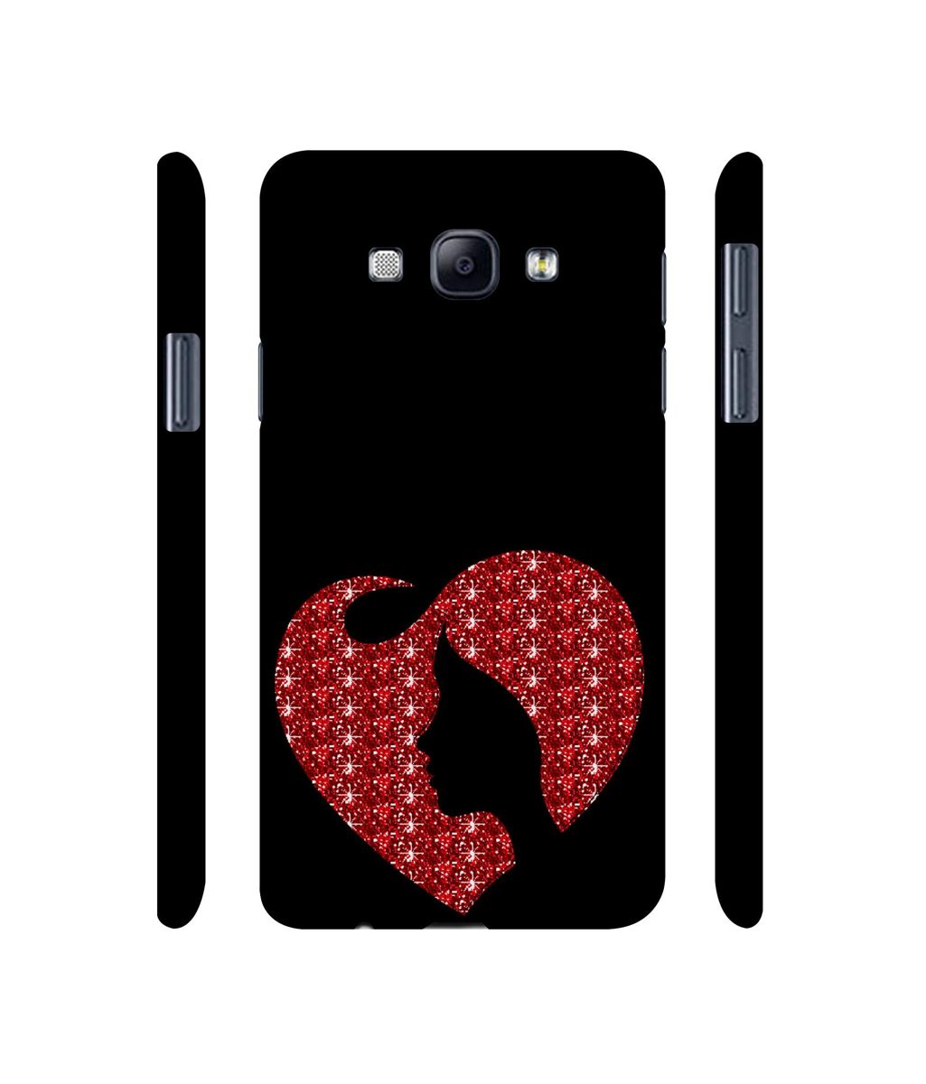 Amazon Brand - Solimo Designer Heart Shape Lady with Glitter 3D Printed Hard Back Case Mobile Cover for Samsung Galaxy A8