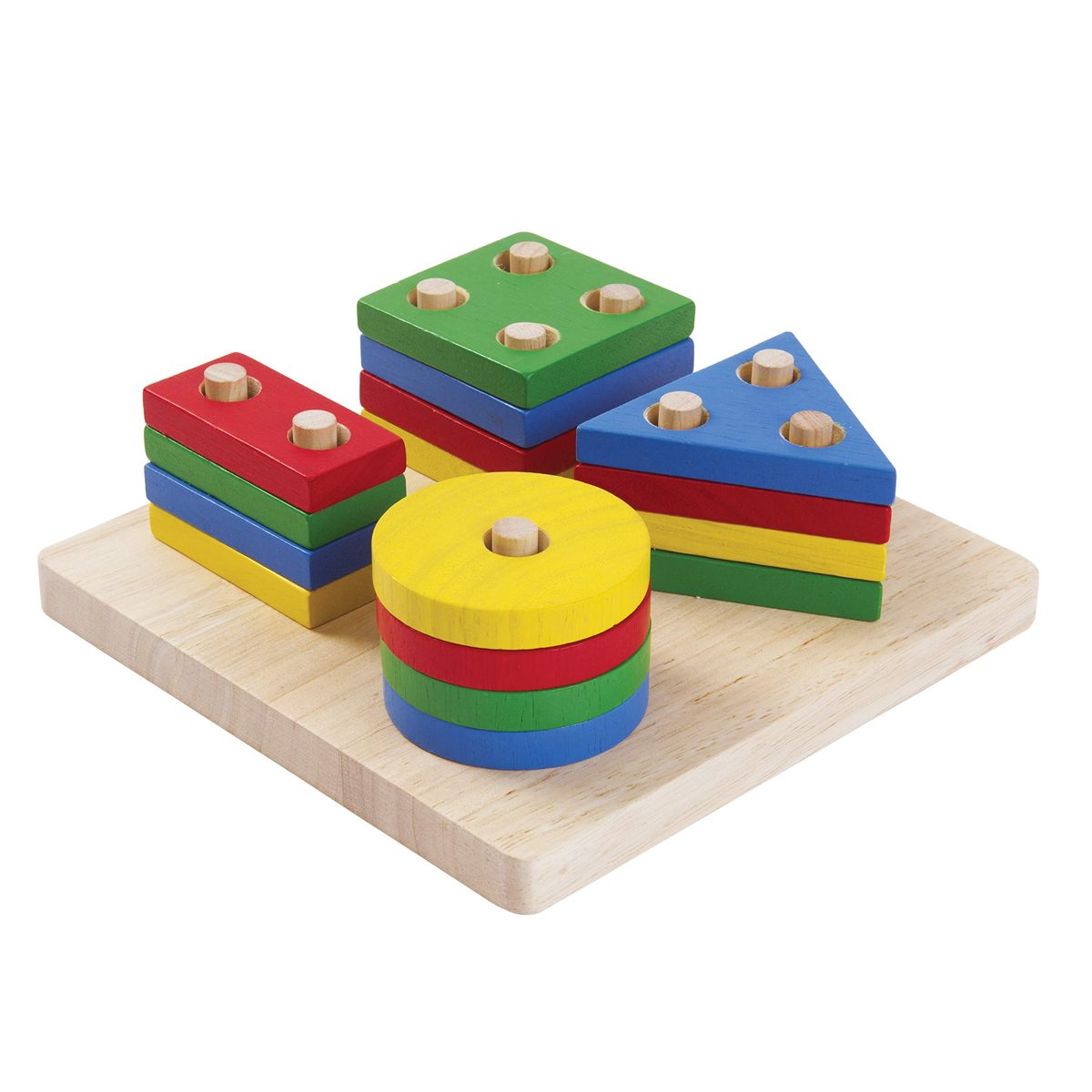 AmazonBasics Mathematic Case Pack, Geometric Peg Board, Geometric Sorting Board, Fraction Cubes, Number 1-10 (Gradient), Activity Clock, 4 Years+