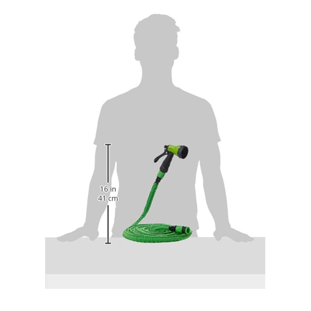 AmazonBasics Expandable Flexible Garden Hose, 15 m, with 9-Function Spray Gun