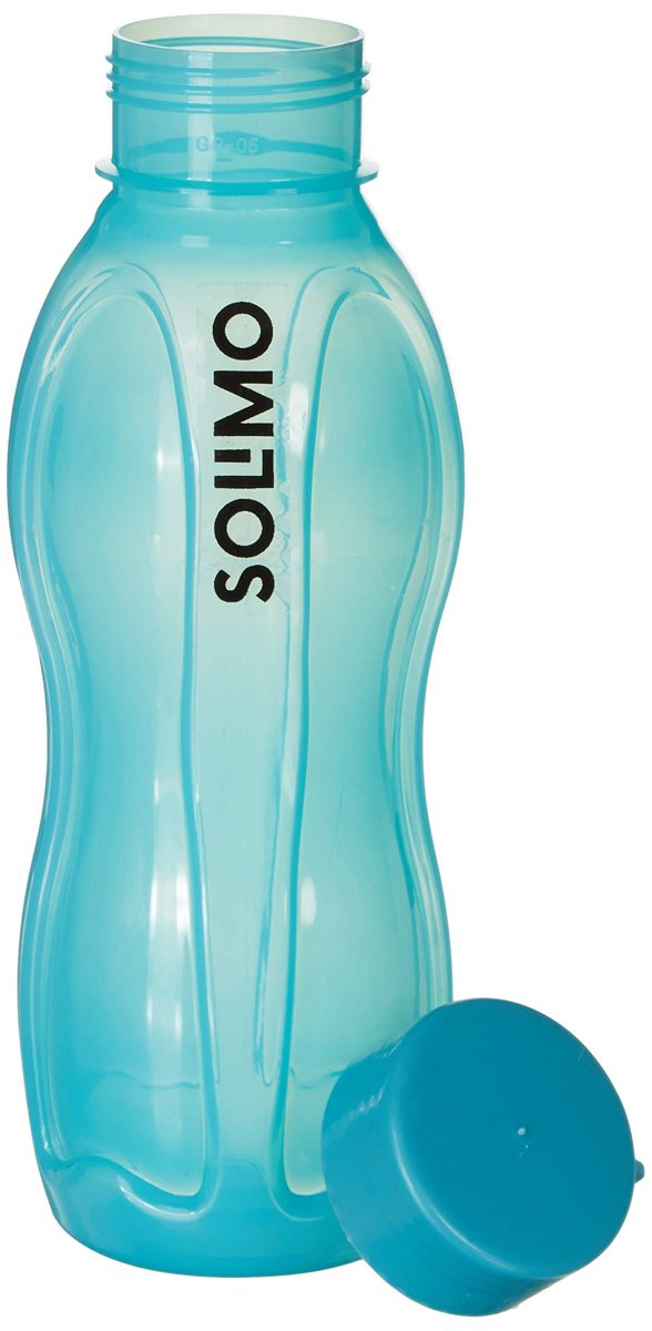 Amazon Brand - Solimo Alaska Plastic Water Bottle Set, Set of 3, 600ml, Teal