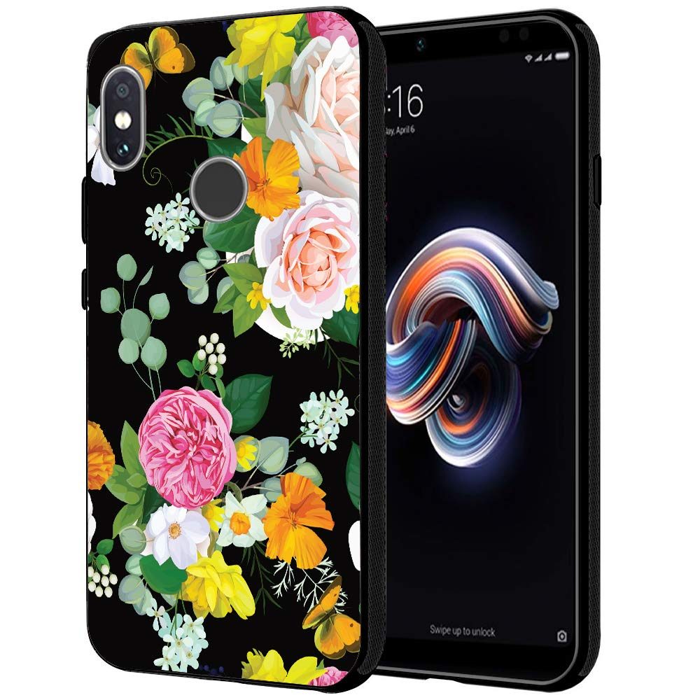 Amazon Brand - Solimo Designer Floral Printed Hard Back Case Mobile Cover for Redmi Note 5 Pro