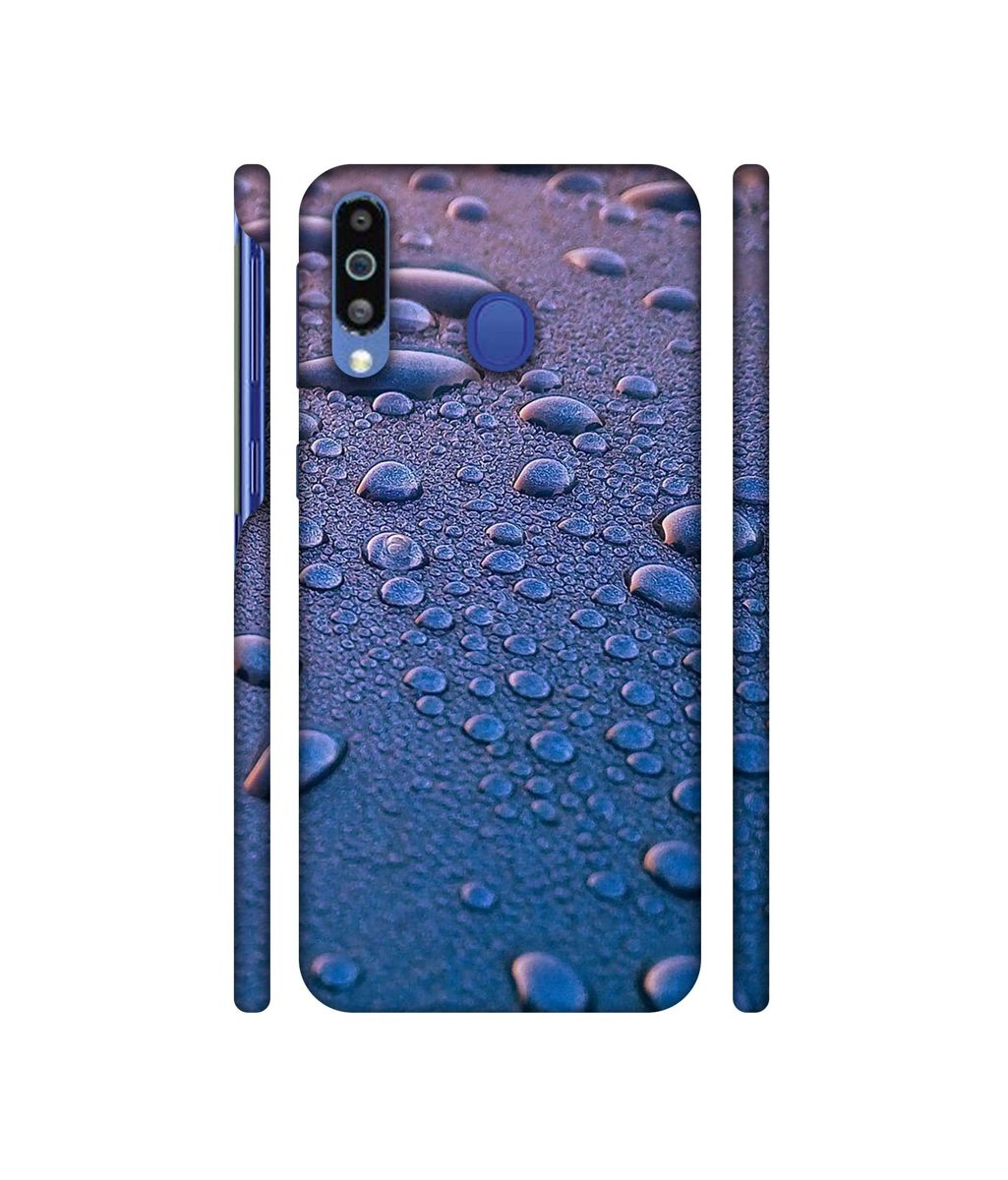 Amazon Brand - Solimo Designer Water Drops 3D Printed Hard Back Case Mobile Cover for Samsung Galaxy M21
