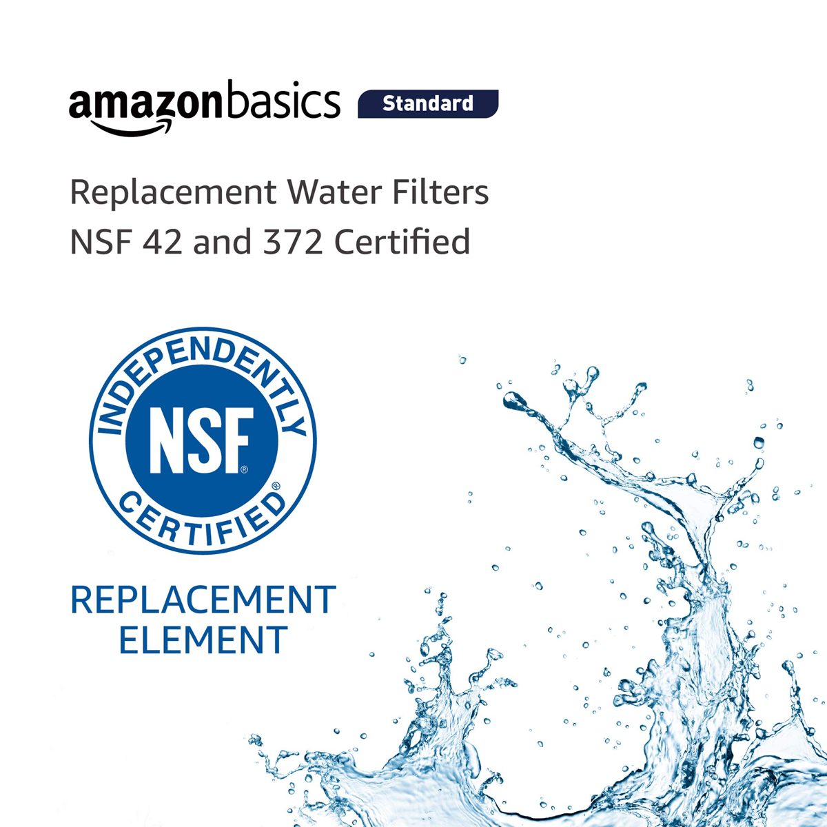 AmazonBasics Replacement Samsung DA97-17376B, HAF-QIN/EXP Refrigerator Water Filter, 1-Pack, Standard Filtration