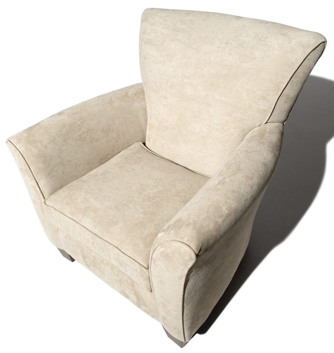 Pinzon Flared Arm and Back Accent Chair, Stone Microfiber