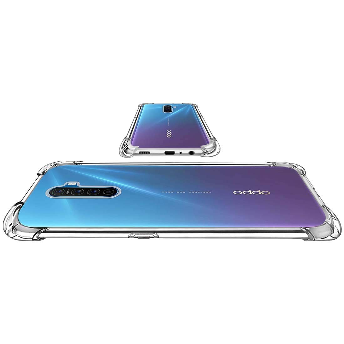 Amazon Brand - Solimo Mobile Cover (Soft & Flexible Back case) for Oppo Reno Ace/Realme X2 Pro, (Transparent)