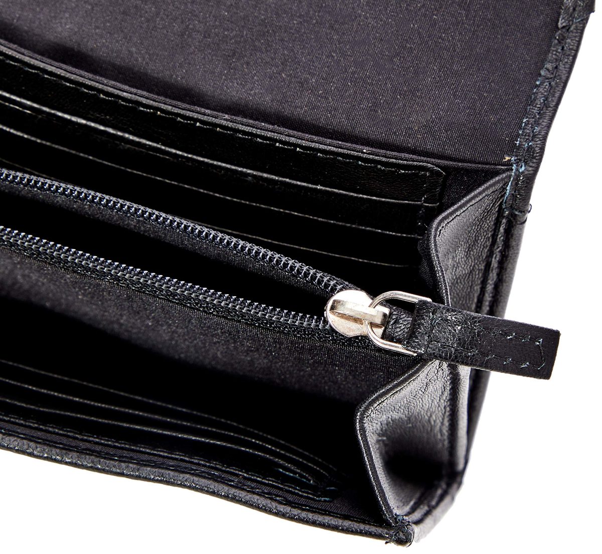 Amazon Brand Hikaro Leather Purse for Women Black