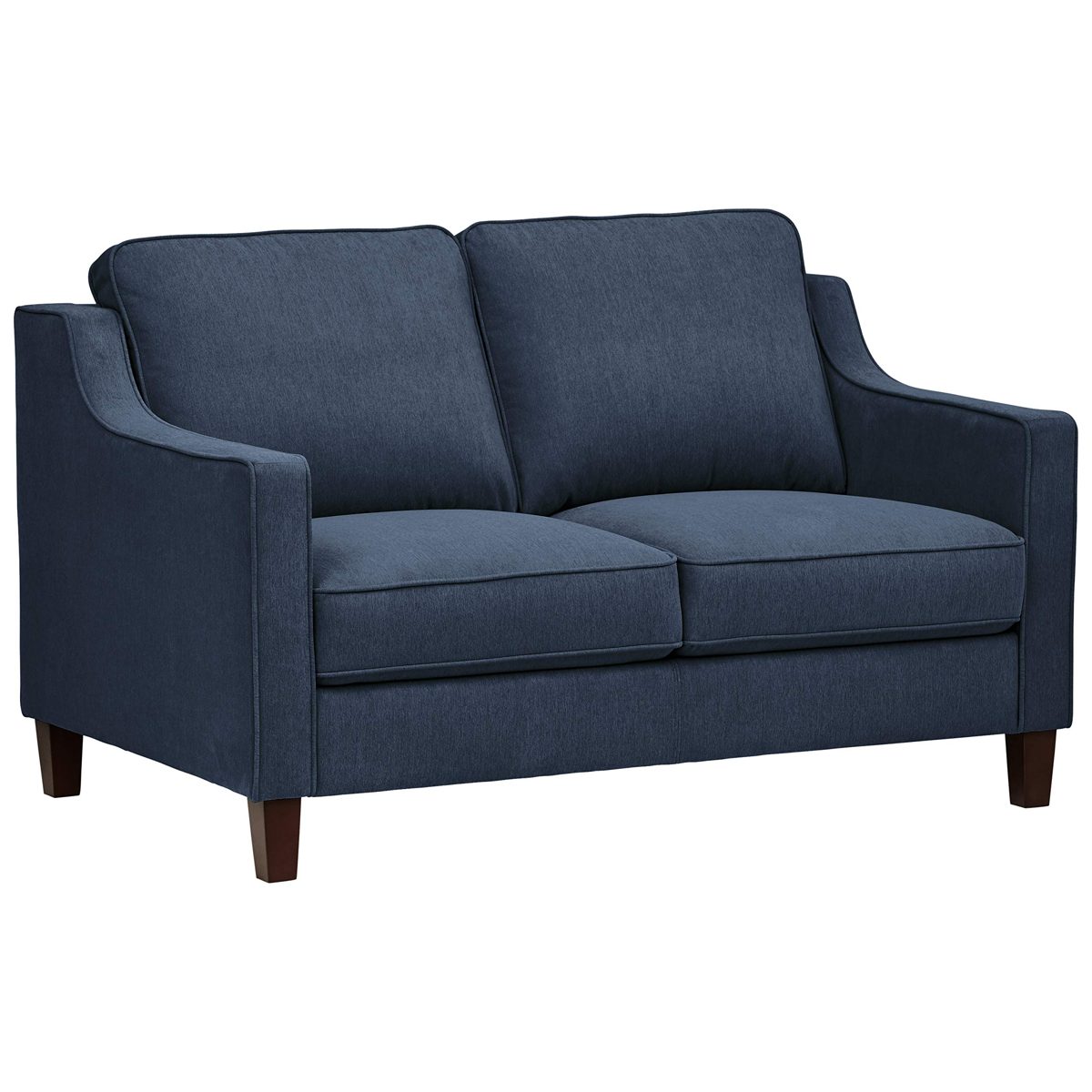 Amazon Brand – Stone & Beam Blaine Modern Loveseat Sofa, 55.9"W, Navy Blue