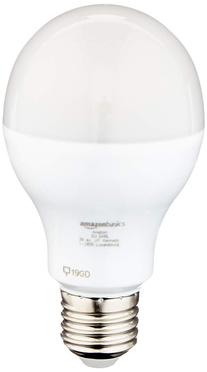 AmazonBasics LED E27 Edison Screw Bulb, 14W (Equivalent to 100W), Warm White, Dimmable (Pack of 16)