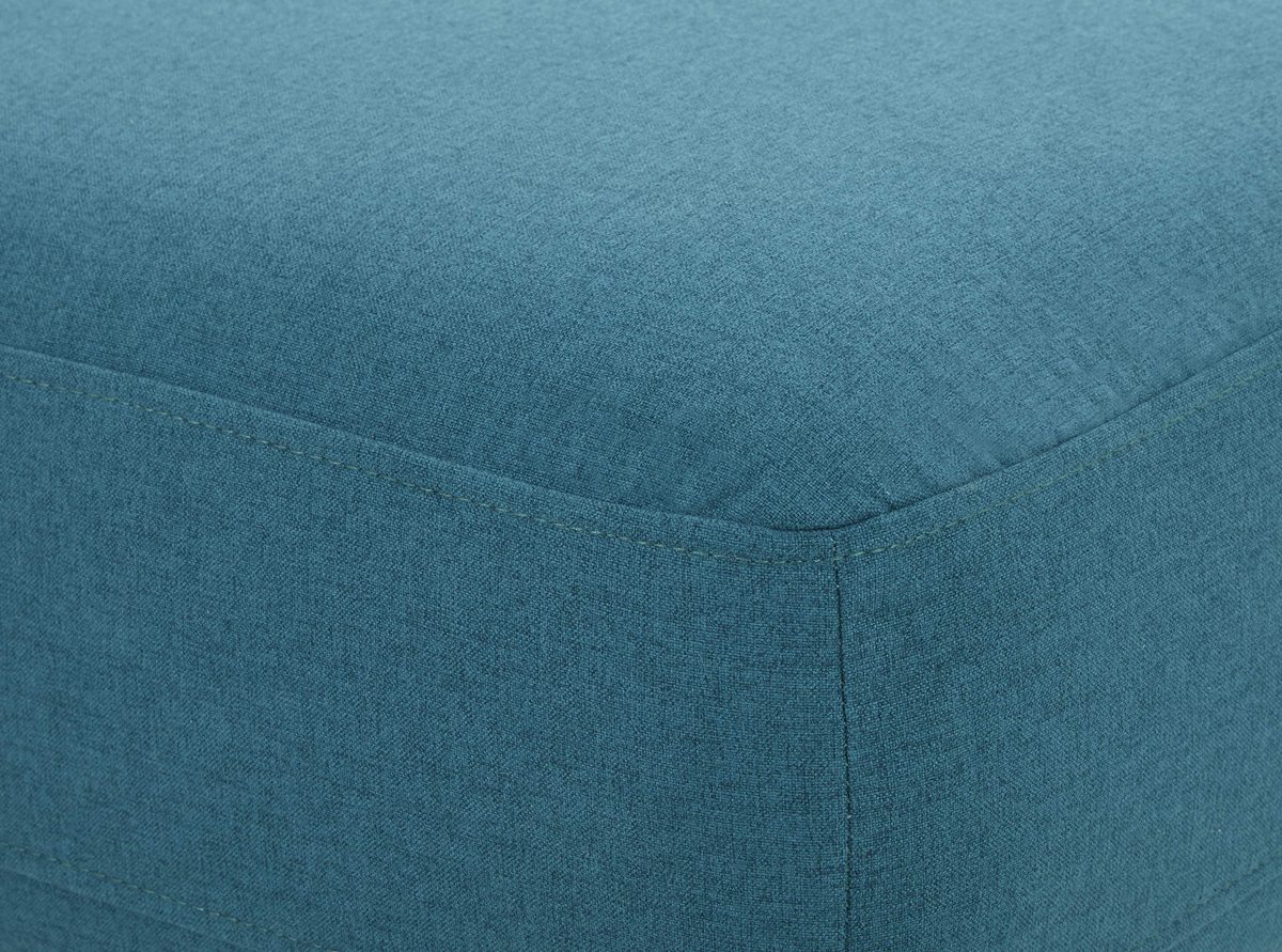 Amazon Brand – Rivet Alvin Contemporary Livingroom Ottoman, 29.5"W, Aqua Teal Blue