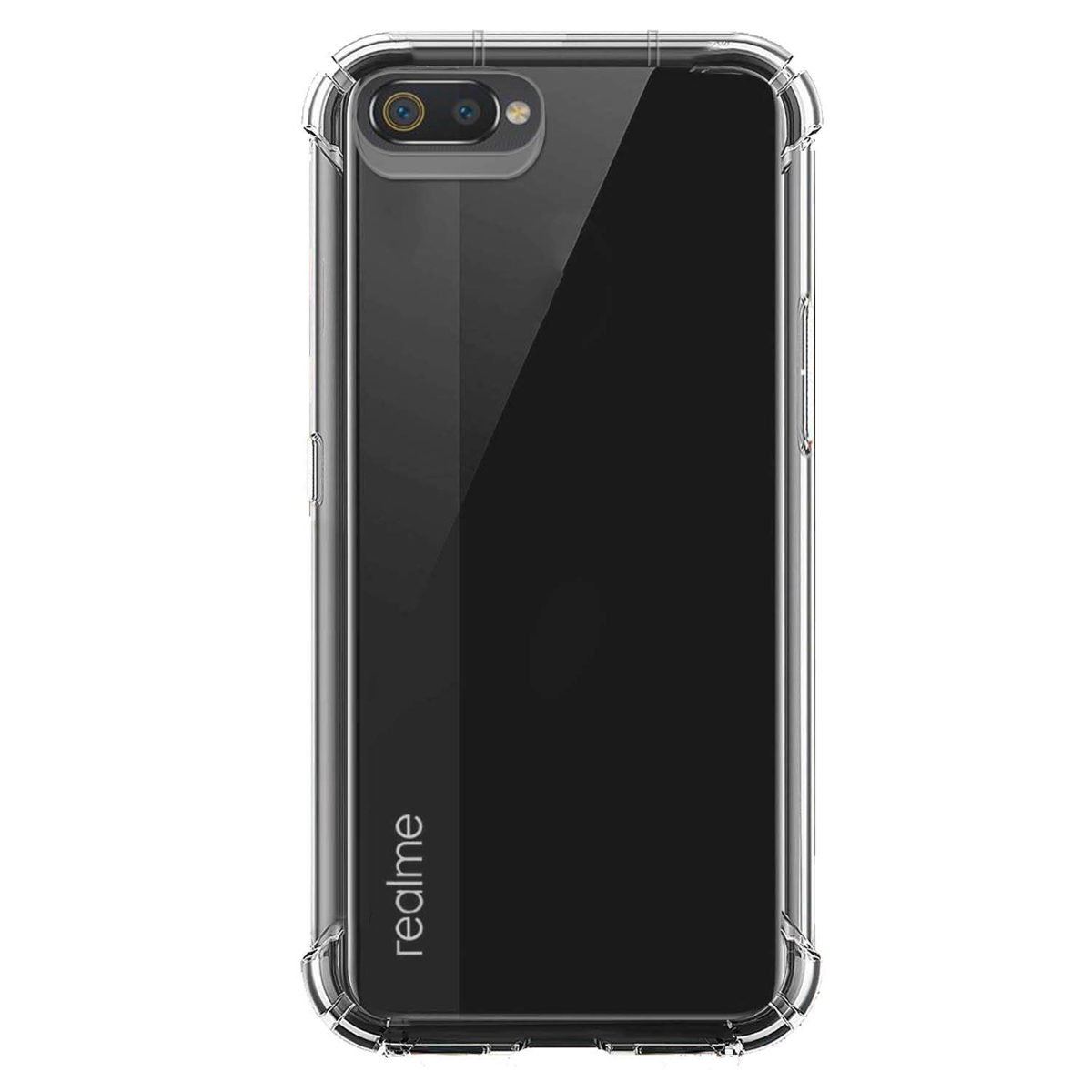 (Renewed) AmazonBrand - Solimo Mobile Cover (Soft & Flexible Back case) for Realme C2 (Transparent)