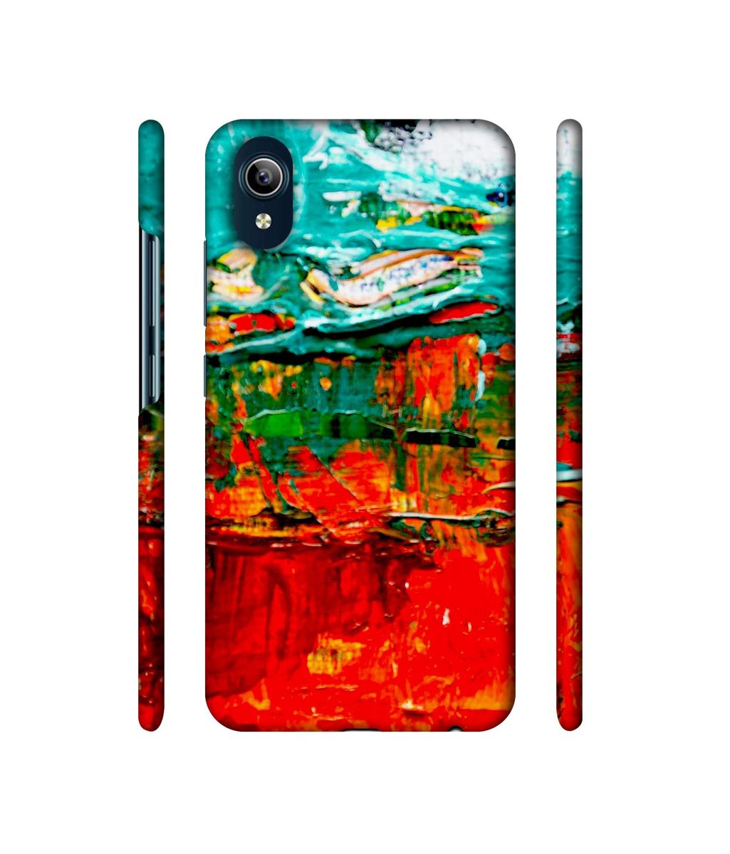 Amazon Brand - Solimo Designer Green and Orange Glass Color 3D Printed Hard Back Case Mobile Cover for Vivo Y91i