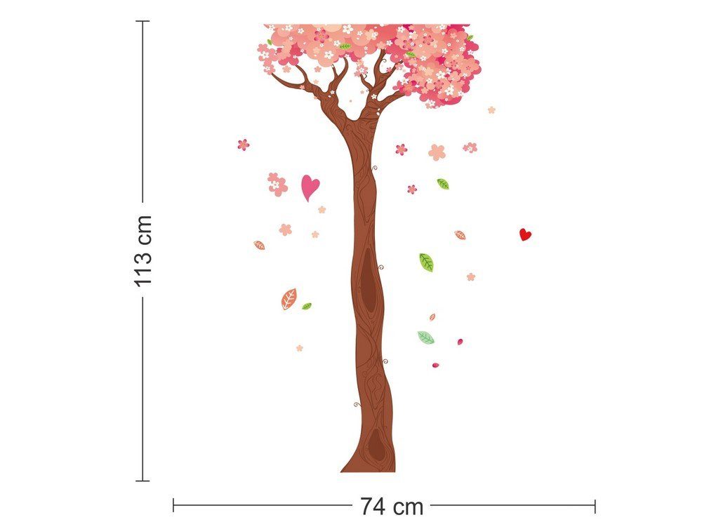 Amazon Brand - Solimo Wall Sticker for Home(Blossoming Tress, Ideal Size on Wall, 74 cm x 113 cm)