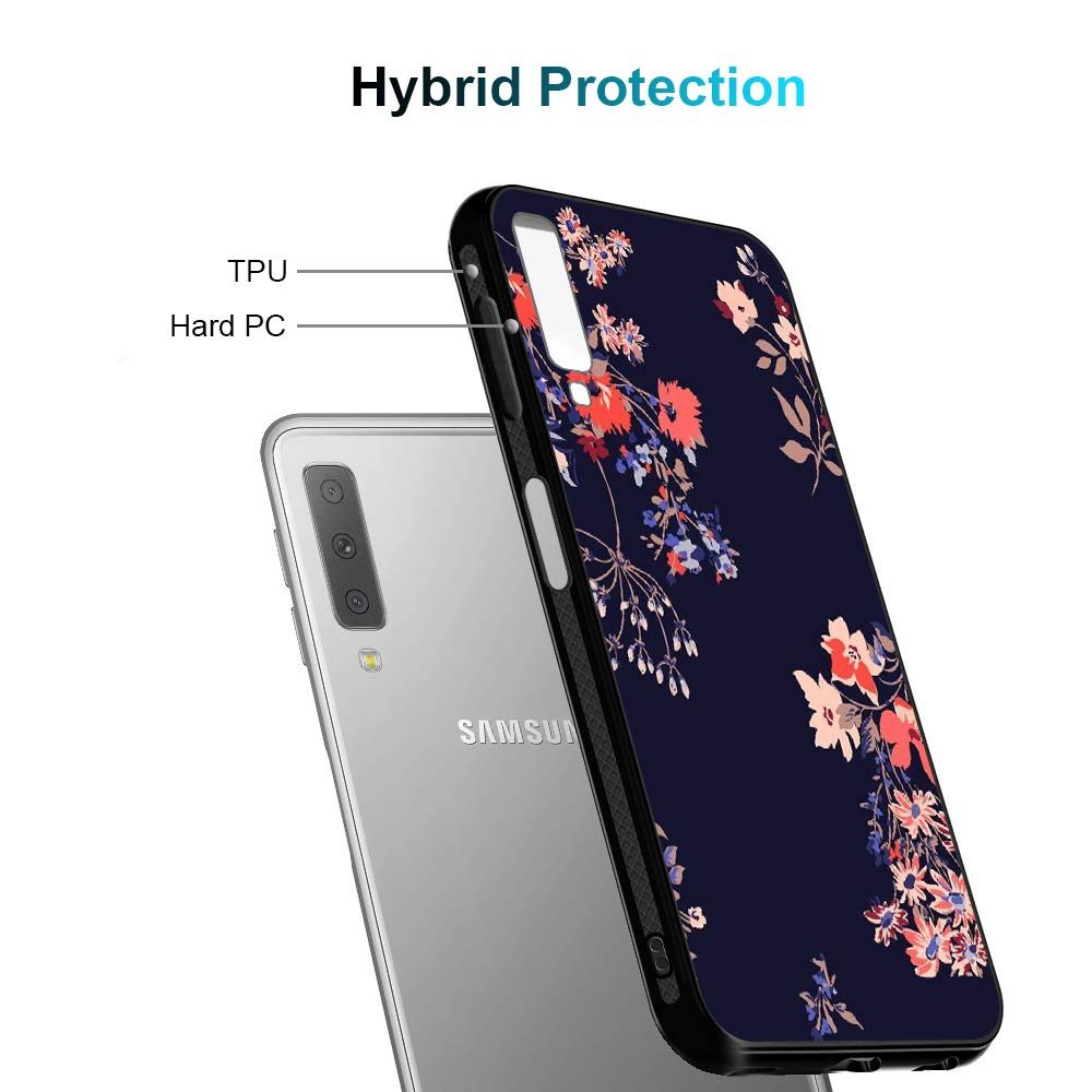 Amazon Brand - Solimo Designer Floral Printed Hard Back Case Mobile Cover for Samsung Galaxy A7 (2018) (D1150)