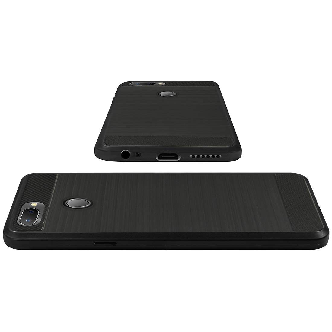 Amazon Brand - Solimo Protective Mobile Cover (Soft and Flexible Back Case) for Realme U1 (Black)