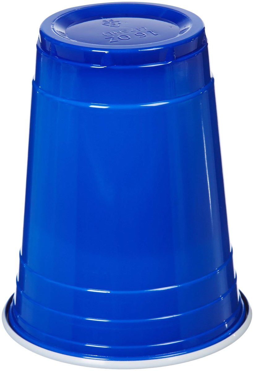AmazonBasics 16oz Disposable Plastic Cups - 240-Pack, Red (Renewed)