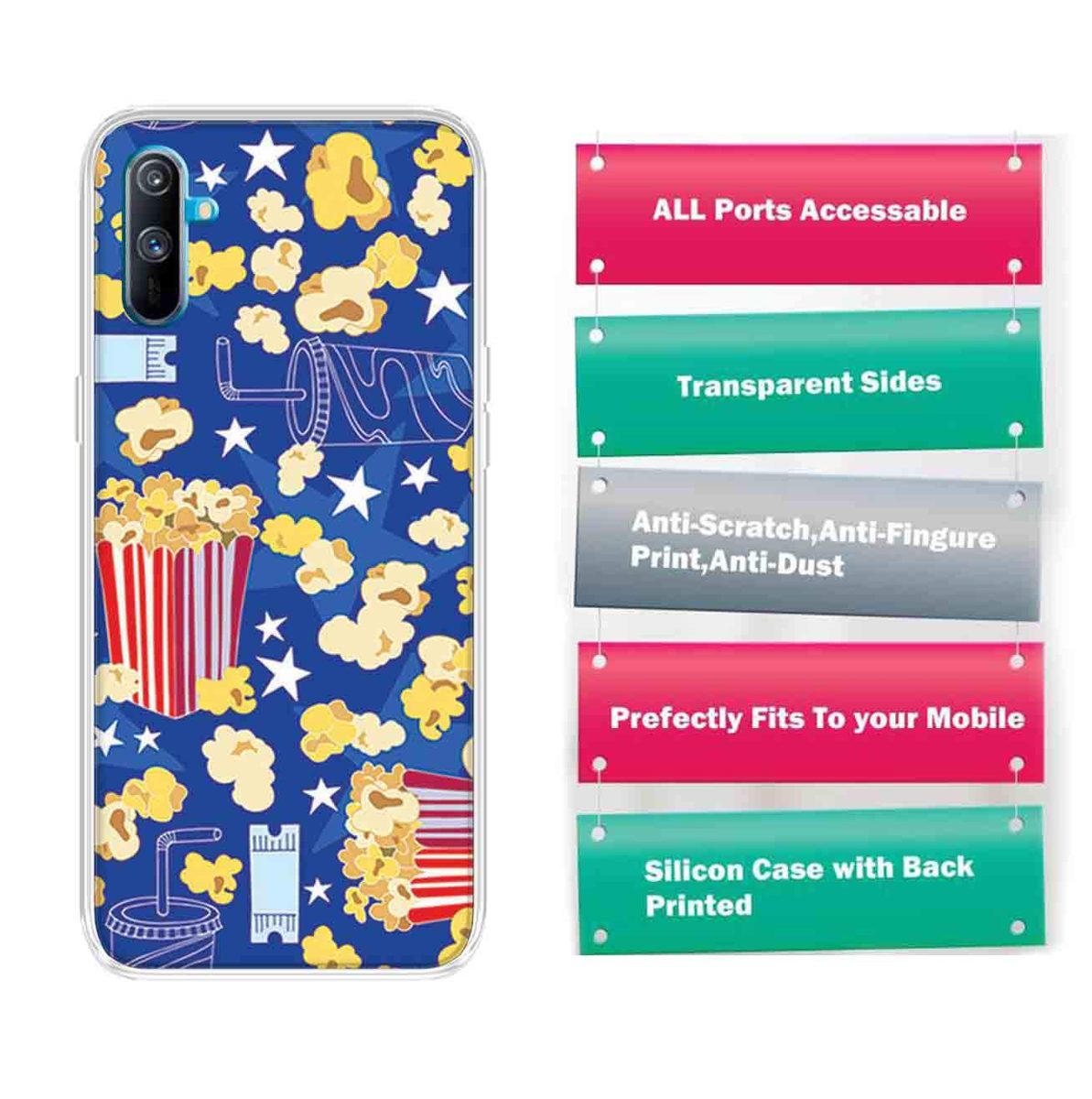 Amazon Brand - Solimo Designer Multicolor Movie Pattern Printed Soft Back Case Mobile Cover for Realme C3