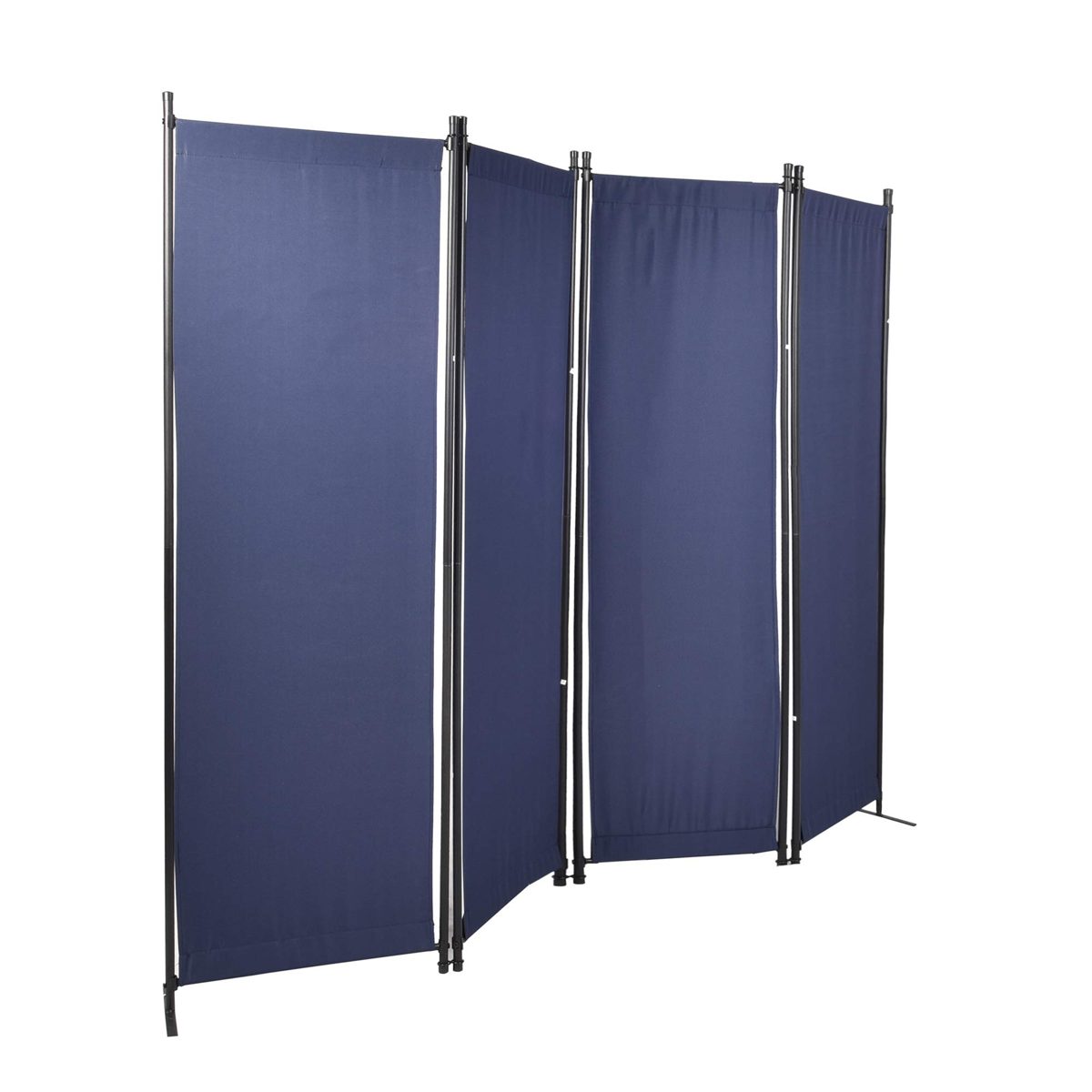 UMI. Essentials Paravent 4 Teilig Raumteiler 170 x 220 cm Trennwand (Blau)