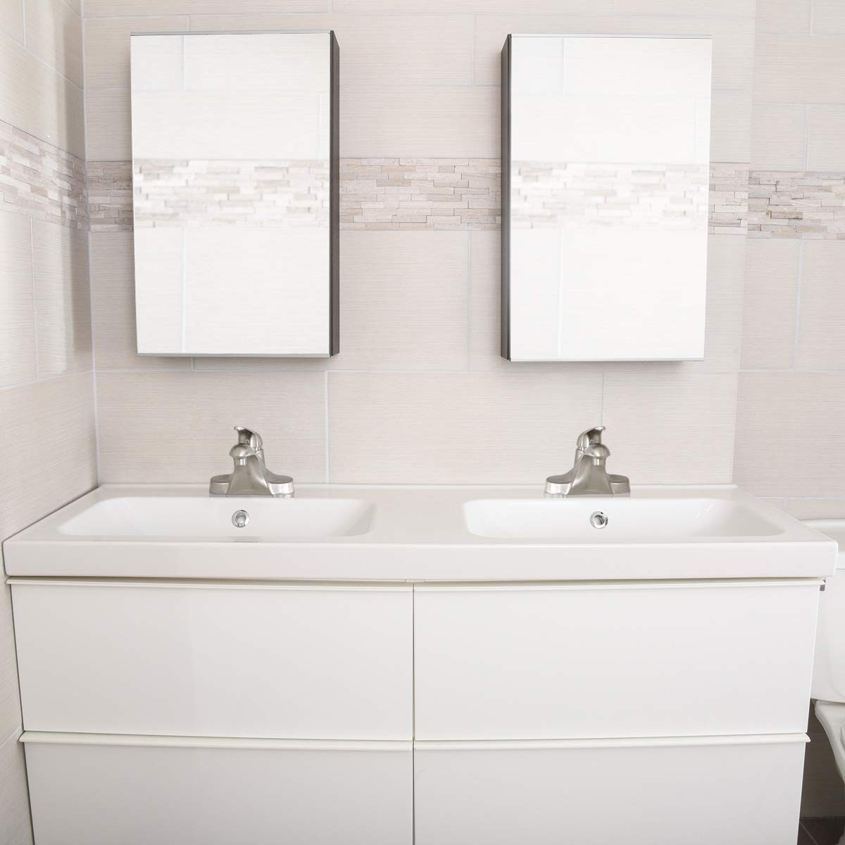 AmazonBasics AB-BF605-SN Basin Faucet-4-Inch, Satin Nickel