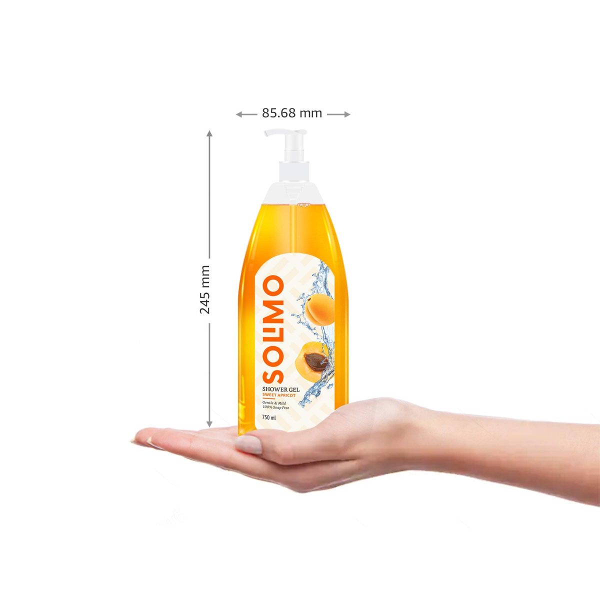 Amazon Brand - Solimo Shower Gel, Sweet Apricot - 750 ml