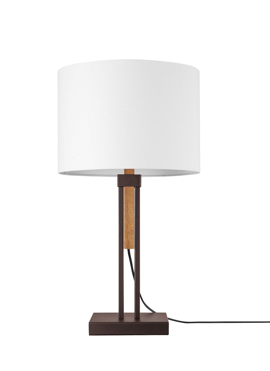 Amazon Brand – Stone & Beam Contemporary Metal Accent Table Lamp, LED Bulb Included, 32"H, Dark Bronze