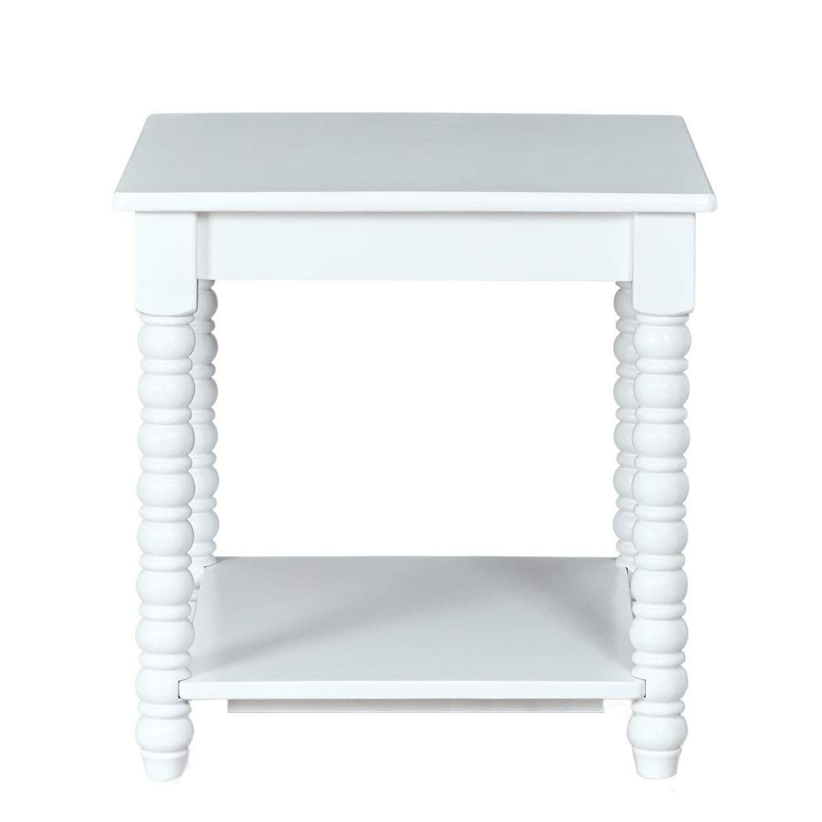 Amazon Brand – Ravenna Home Traditional Solid Pine End Table, 23.62"W, Oak Finish