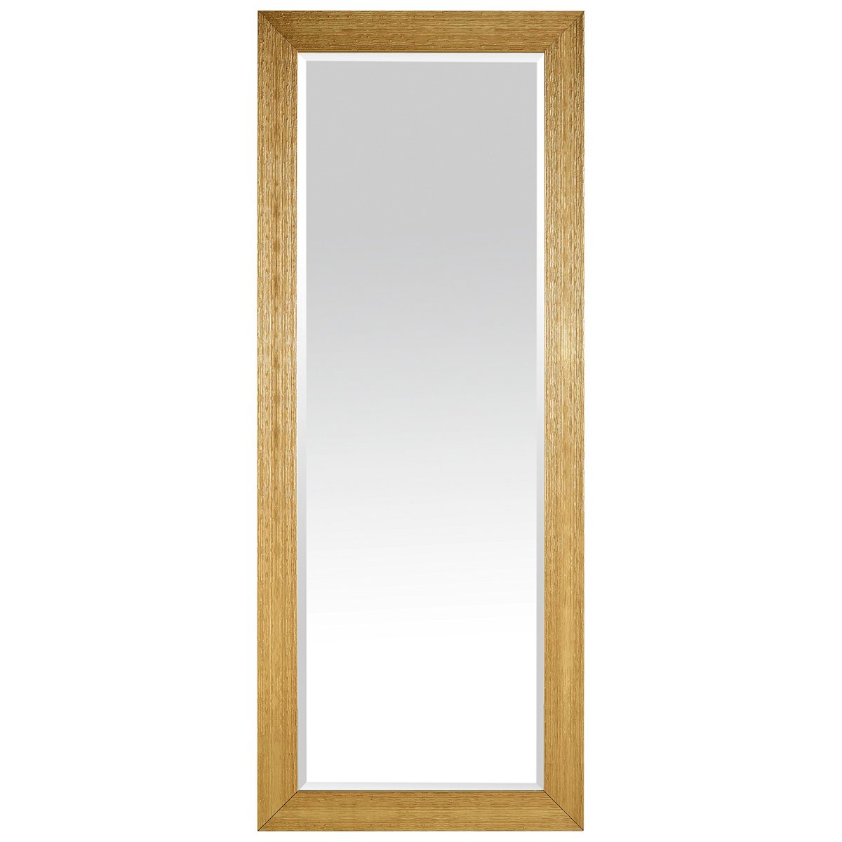 Stone & Beam Classic Rectangular Flat Frame Mirror, 80"H, Gold Finish