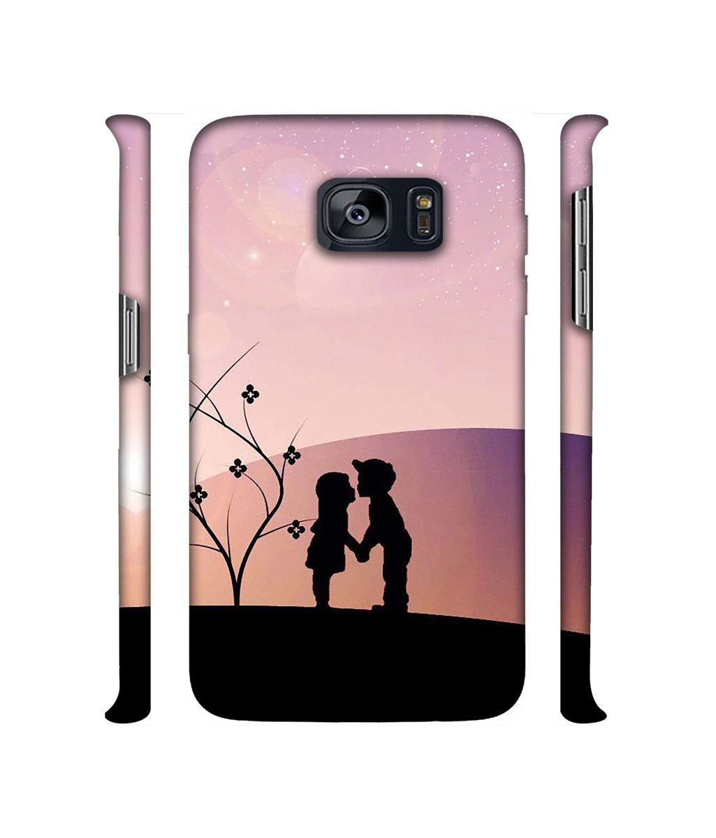 Amazon Brand - Solimo Designer Kiss-ing Couple 3D Printed Hard Back Case Mobile Cover for Samsung Galaxy S7 Edge