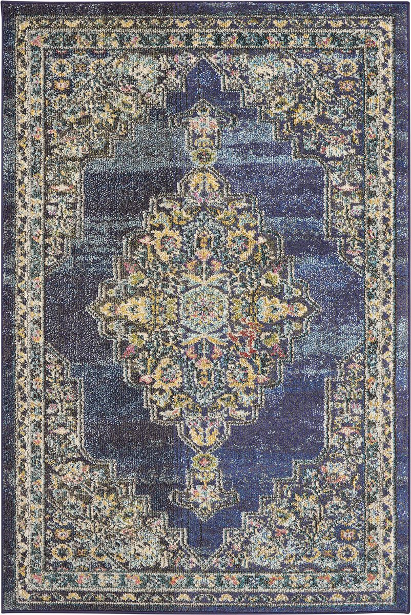 Stone & Beam Rug, 3'11" x 5'11", Blue, Navy, Multicolor
