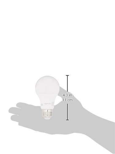 AmazonBasics 40W Equivalent, Soft White, Non-Dimmable, 15,000 Hour Lifetime, CEC Compliant, A19 LED Light Bulbs | 6-Pack