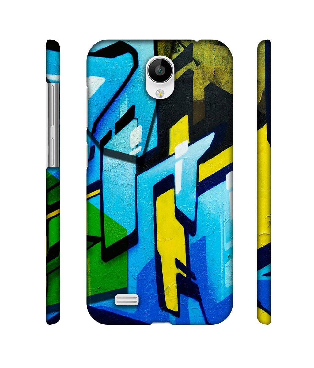 Amazon Brand - Solimo Designer Blue and Yellow Texture 3D Printed Hard Back Case Mobile Cover for Vivo Y21L