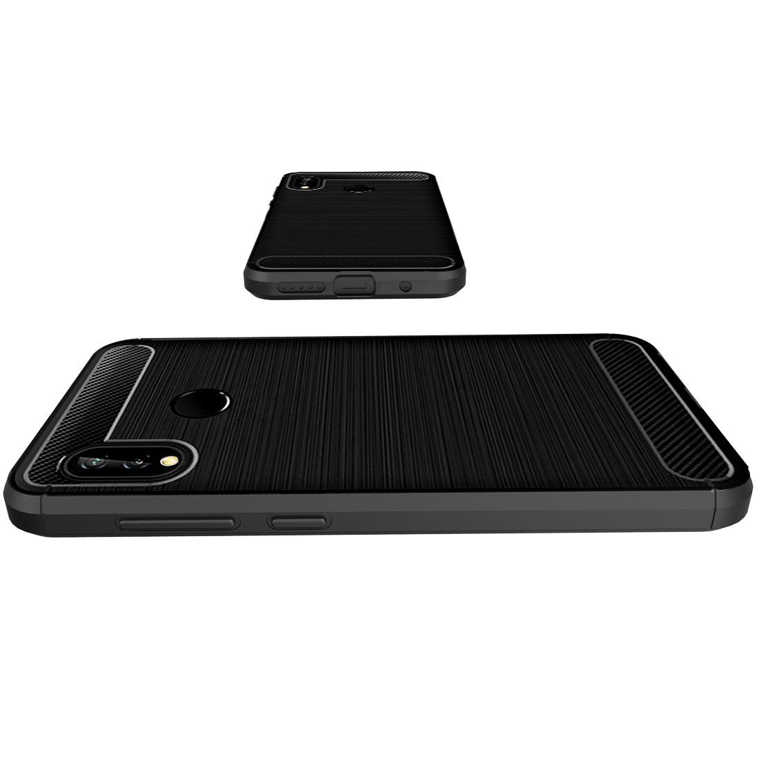 Amazon Brand - Solimo Protective Mobile Cover (Soft & Flexible Back Case) for Huawei P20 Lite (Black)