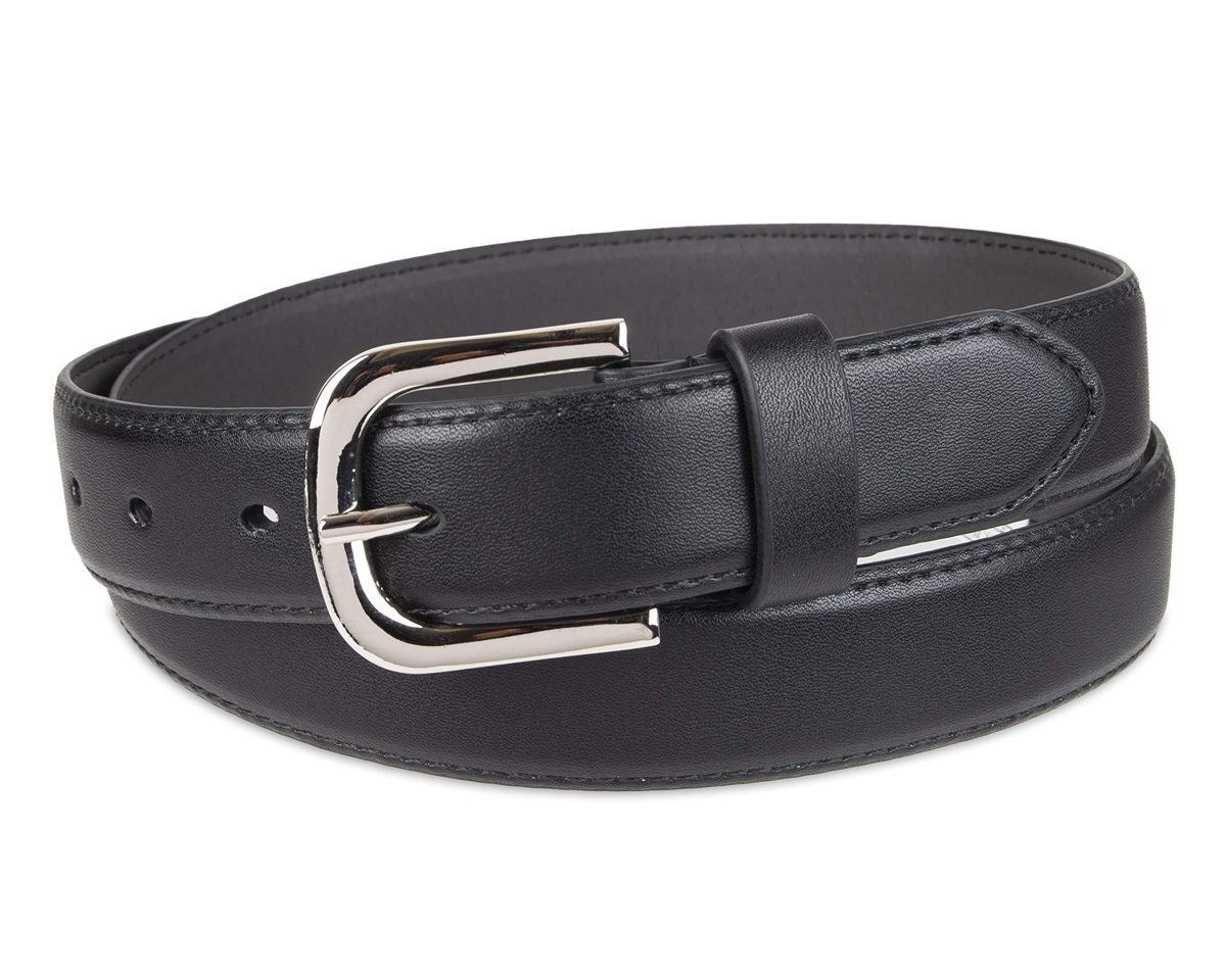 Amazon Essentials Women's Plus Size Casual Skinny Jean Belt with Single Prong Buckle, Black, 1X