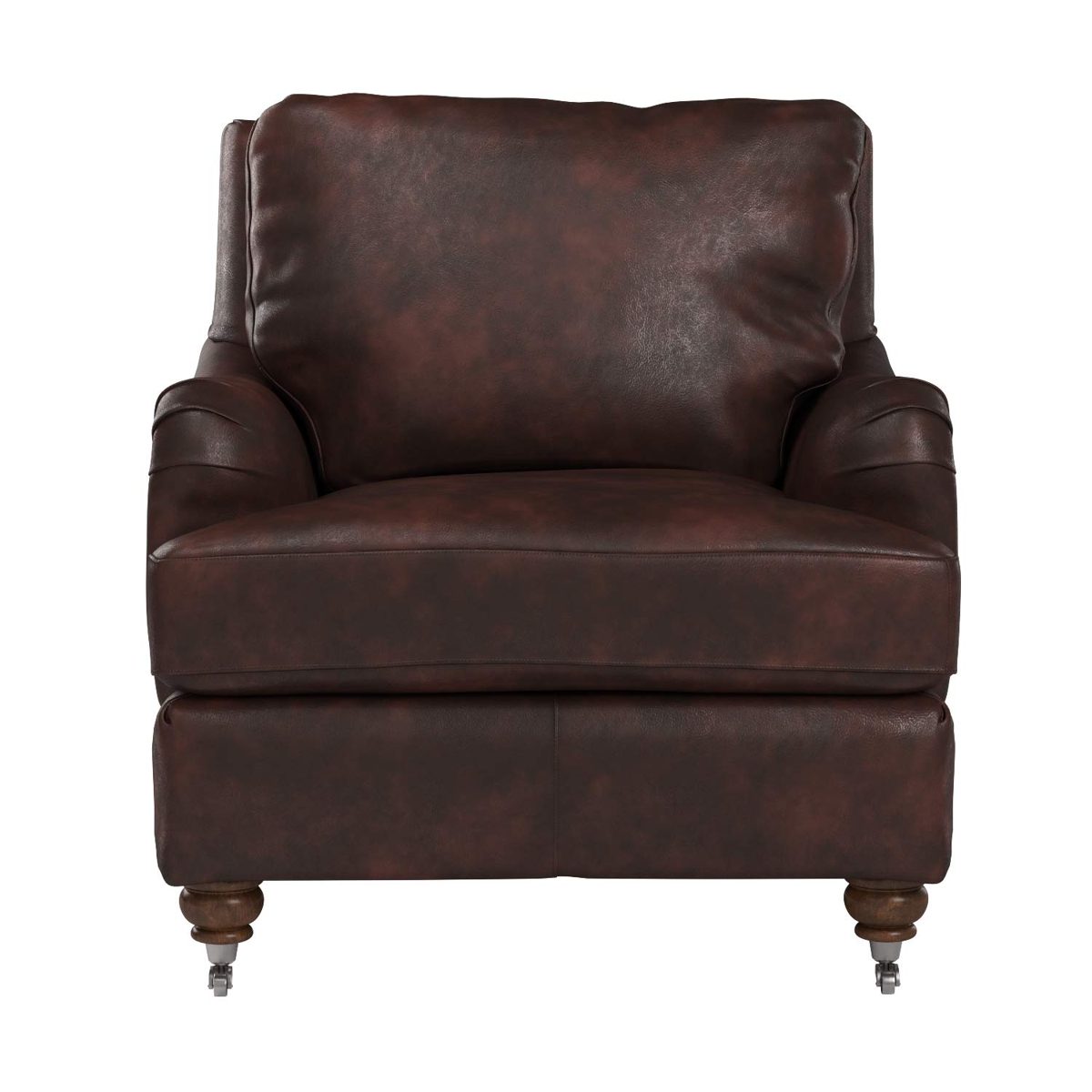 Amazon Brand – Stone & Beam Brandeberry Leather Chair, 38"W, Driftwood