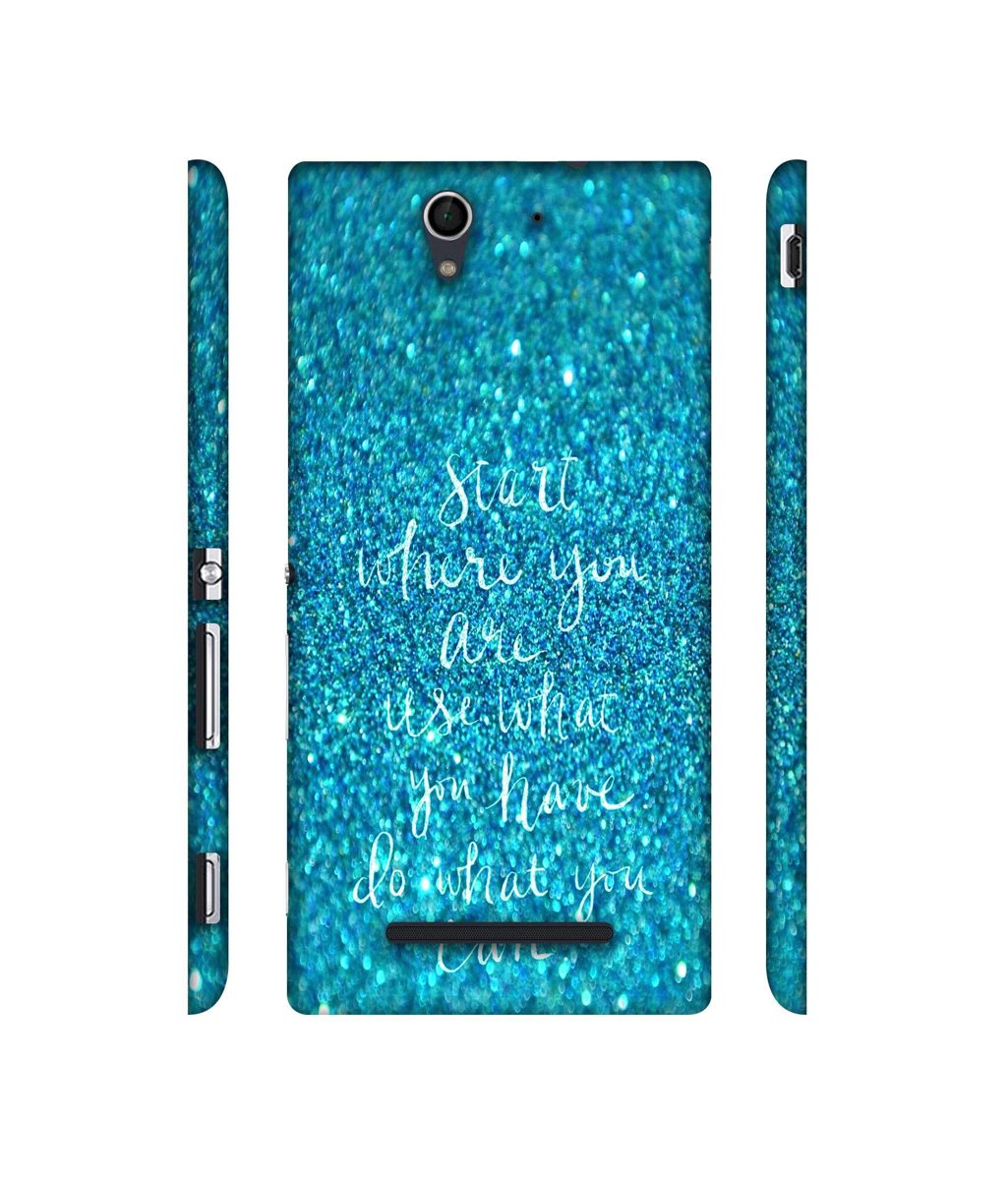 Amazon Brand - Solimo Designer Start were You are 3D Printed Hard Back Case Mobile Cover for Sony Xperia C3 Dual