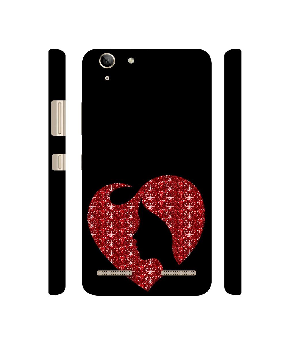 Amazon Brand - Solimo Designer Heart Shape Lady with Glitter 3D Printed Hard Back Case Mobile Cover for Lenovo Vibe K5