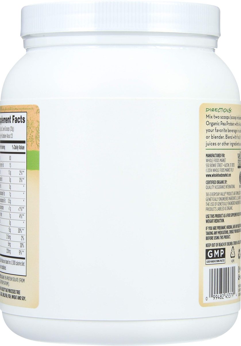365 Everyday Value, Organic Pea Protein, Unflavored, 16 oz