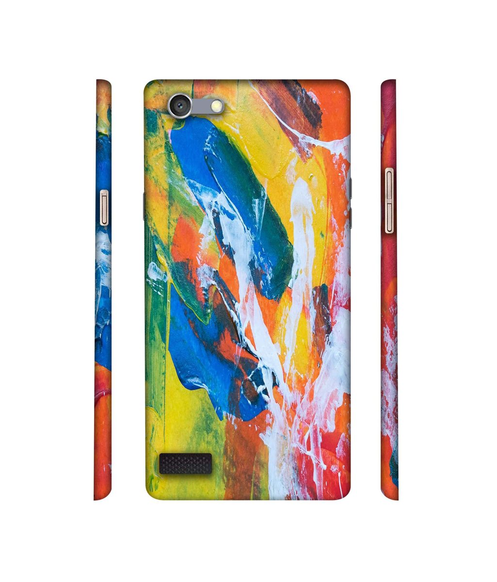 Amazon Brand - Solimo Designer Multicolor Paint On Wall 3D Printed Hard Back Case Mobile Cover for Oppo Neo 7