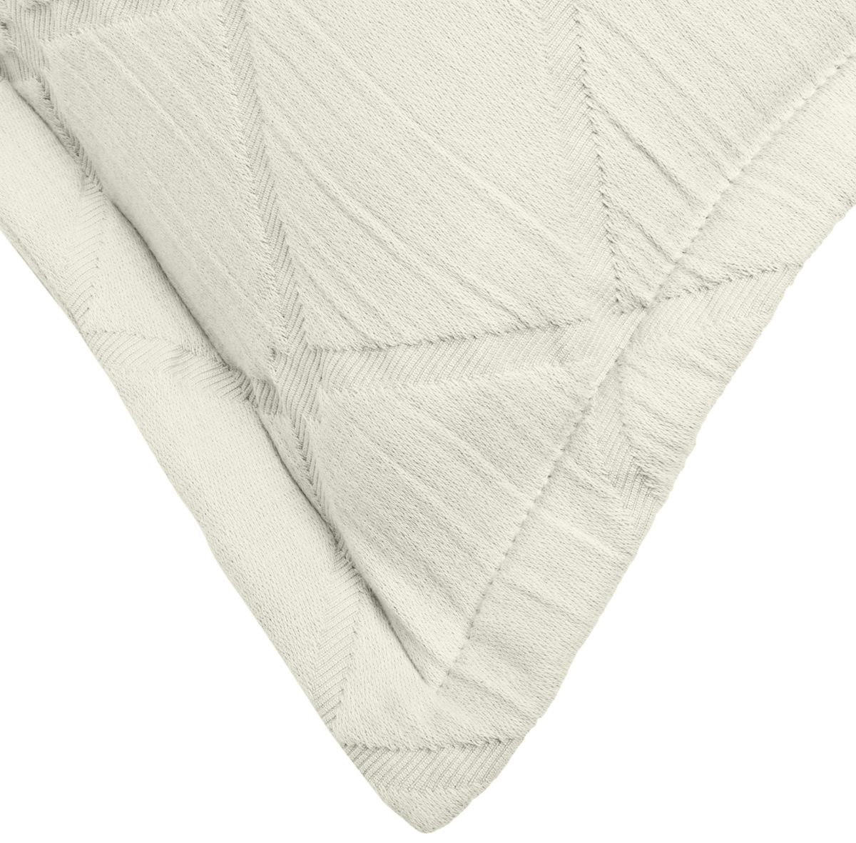Pinzon Stone Washed Diamond Matelasse Standard Sham, Ivory