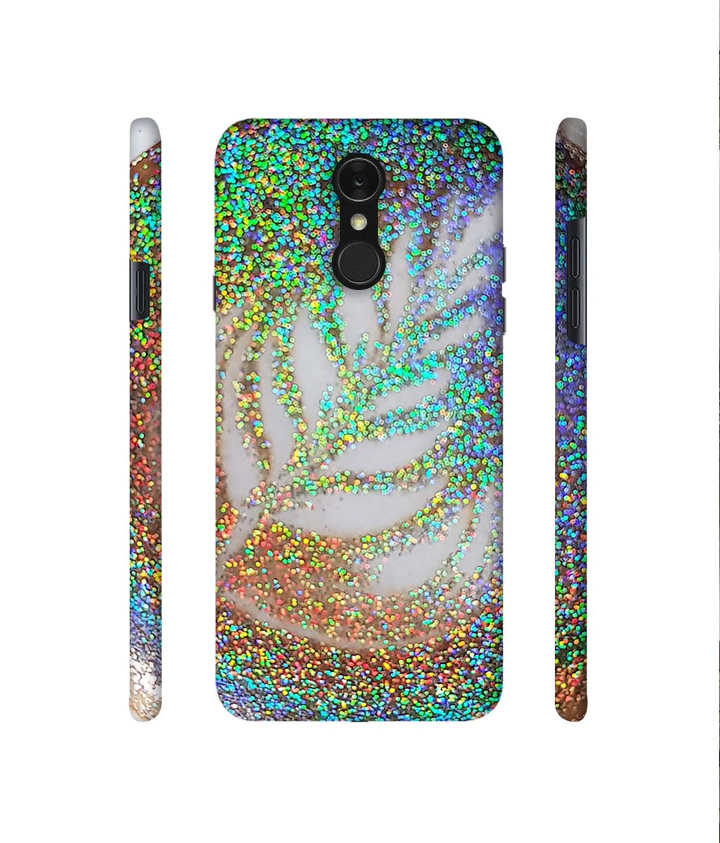 Amazon Brand - Solimo Designer Sparkle Coffee 3D Printed Hard Back Case Mobile Cover for LG Q7