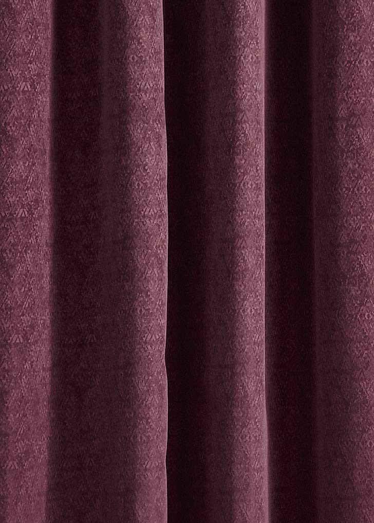 Amazon Brand - Solimo Magnolia Door Curtain, 7 feet - Set of 2 (Plum Purple)
