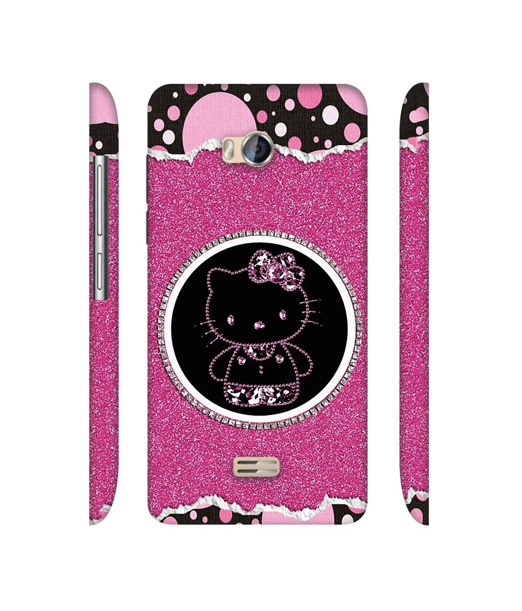 Amazon Brand - Solimo Designer Kitty with Glitter 3D Printed Hard Back Case Mobile Cover for Micromax Bolt Q336