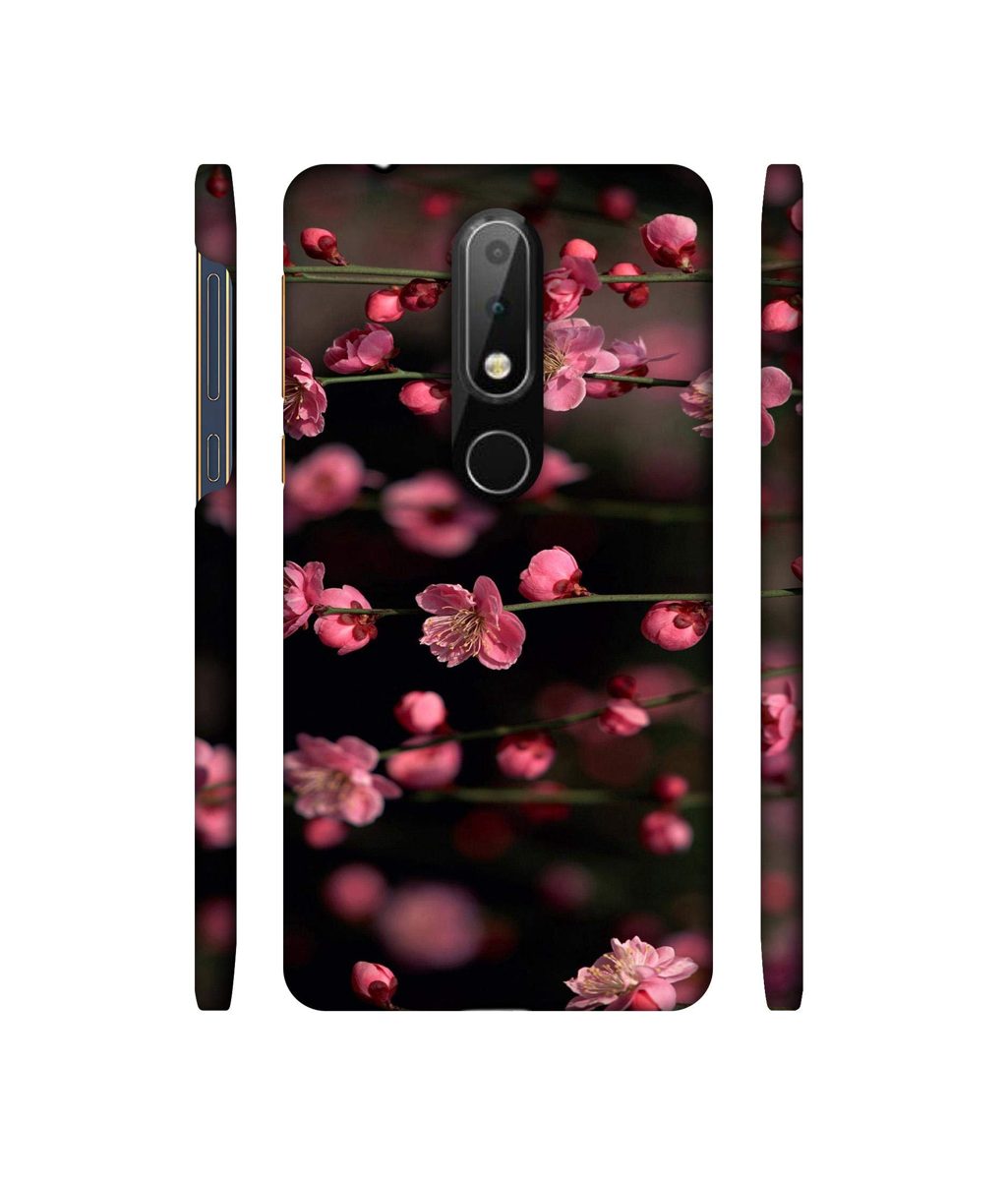 Amazon Brand - Solimo Designer Pink Flowers 3D Printed Hard Back Case Mobile Cover for Nokia 6.1 Plus
